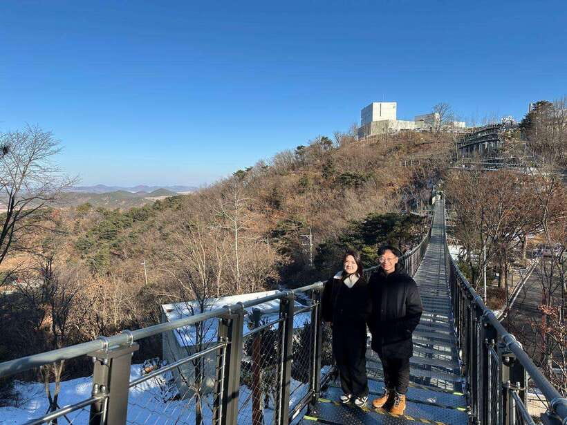 From Seoul: Aegibong Starbucks Observatory & DMZ View - The exhibition hall and its large river-facing window