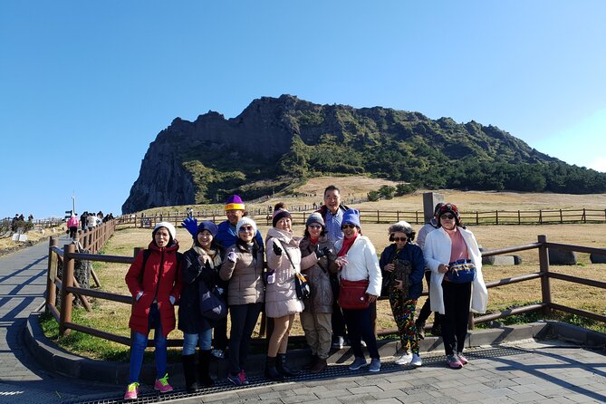 jeju island Jumbo taxi Private tour with Mr.Hong East of jeju - Gwangchigi Beach with Seongsan in the Distance
