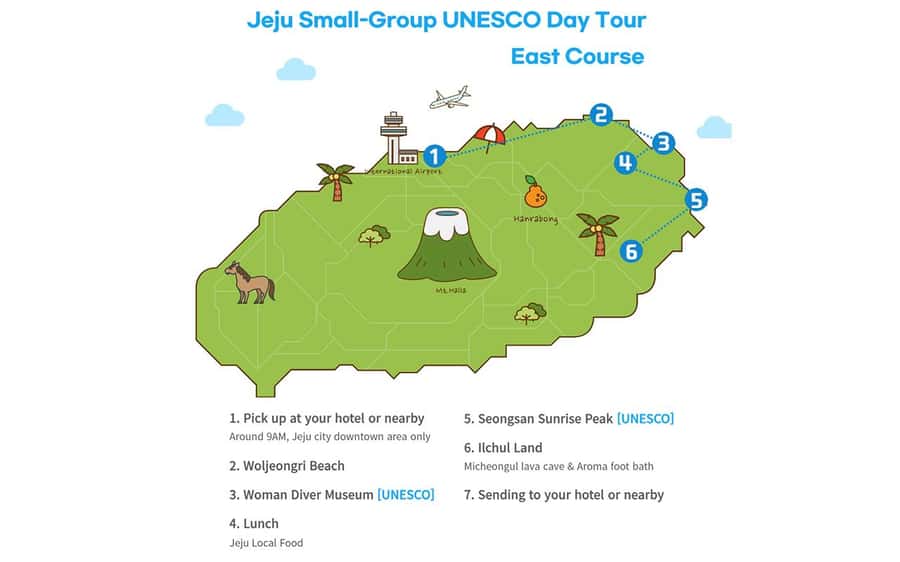 Jeju Premium Small Group UNESCO Day Tour - East - Key points at a glance