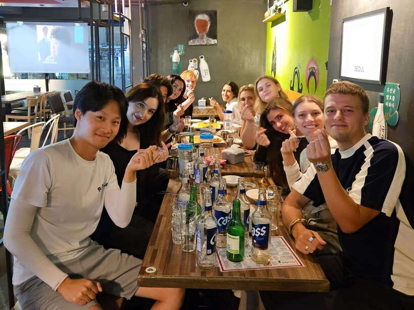 Seoul: Korean Drinking Games Night (non-drinkers welcome) - Walking into a local bar in Hongdae