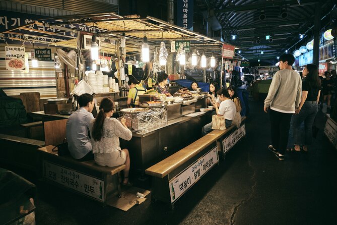 Seoul Night Palace & Market Food Tour with Vehicle - Walking through Seoul between the food and temple