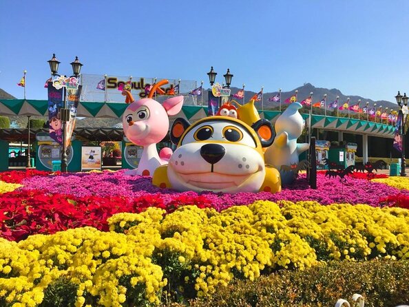 Seoulland & Seoul Zoo Discount Ticket(서울랜드+동물원 패키지 <em>외국인전용) – Key points to know before you go’ /></p>
<ul>
<li><strong>Seoul Land opened in 1988:</strong> Korea’s first theme park offers more than 40 rides and attractions, with some descriptions listing over 50 facilities.</li>
<li><strong>One ticket covers two different experiences:</strong> Use the same outing for amusement rides and Seoul Zoo, rather than choosing between them.</li>
<li><strong>Line 4 makes the complex reachable:</strong> Get off at Seoul Grand Park Station, use Exit 2, and allow about 20 minutes for the walk.</li>
<li><strong>Seasonal programming changes the visit:</strong> Look for spring flowers, summer water events, autumn busking, or winter snow activities.</li>
<li><strong>The zoo is much larger than the amusement park:</strong> Seoul Grand Park covers about 9,157,000 square meters, so you will need to choose your areas carefully.</li>
<li><strong>Extra charges remain:</strong> Coin-operated rides, special exhibitions, and the elephant train are not included.</li>
</ul>
<h2>Seoul Land: Korea’s first theme park</h2>
<p><img width="669" height="446" decoding="async" src=